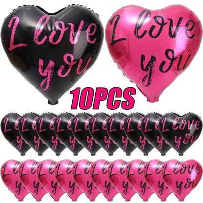 Ballons coeur "I Love You" 5/10 pcs coeur-passion