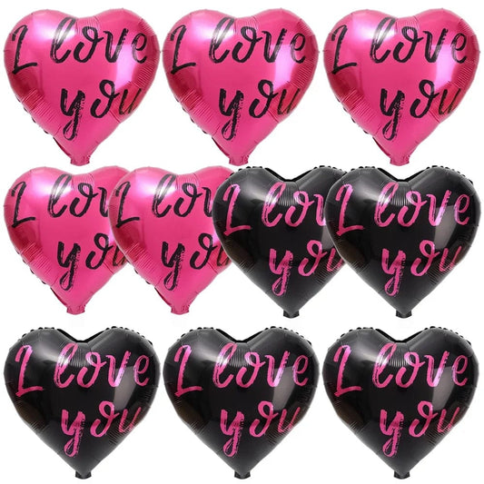 Ballons coeur "I Love You" 5/10 pcs Mixe / 18inch / 5 pcs coeur-passion