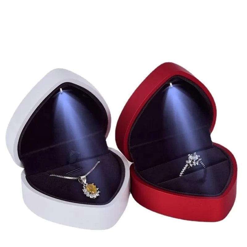 Boîte bijoux LED forme de cœur coeur-passion