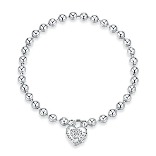 Bracelet perle "Coeur Forever" 17 cm coeur-passion