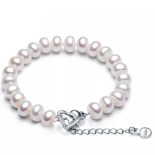 Bracelet perle "Coeur Pourpre" coeur-passion