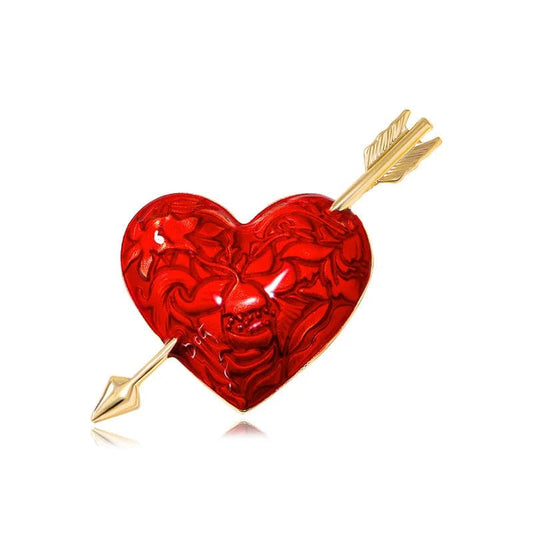 Broche "Coeur D'amour" rouge coeur-passion