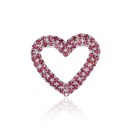 Broche coeur "Strass Rose" femme coeur-passion