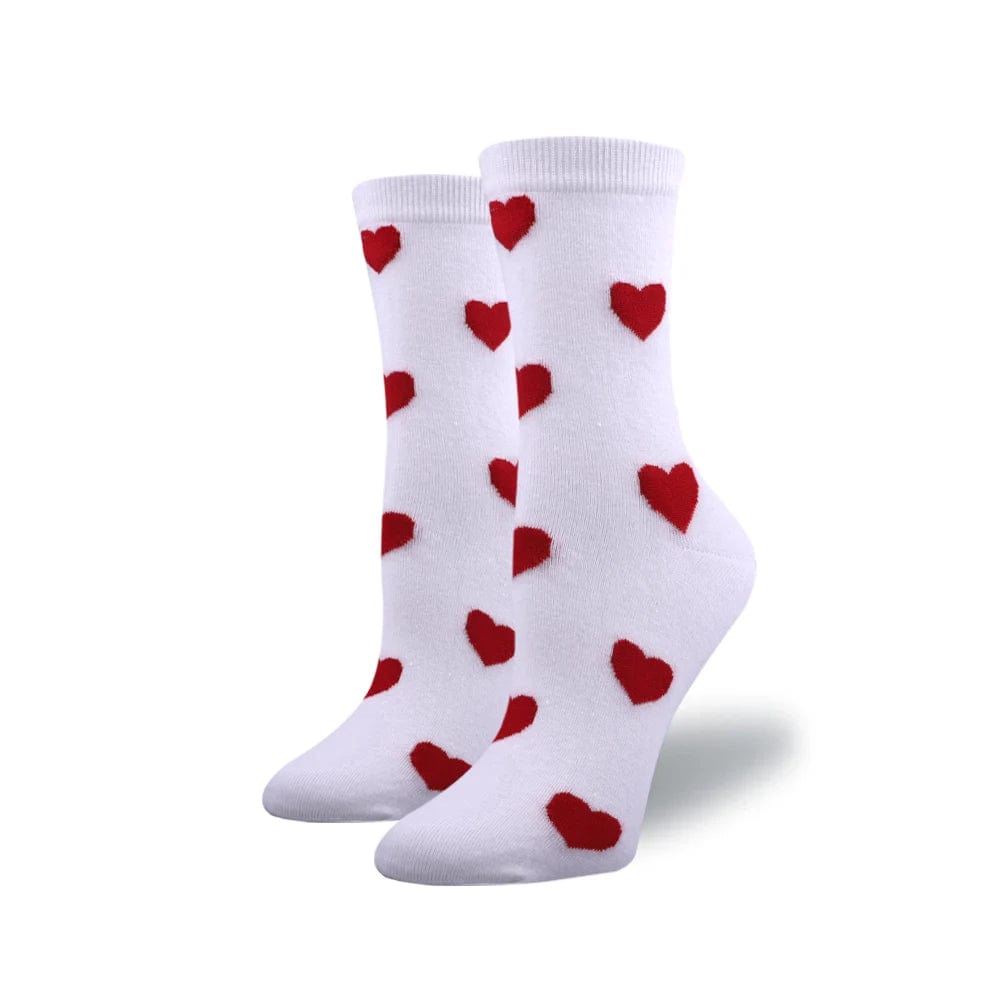 Chaussettes colorées motif cœur 6 / Unique coeur-passion