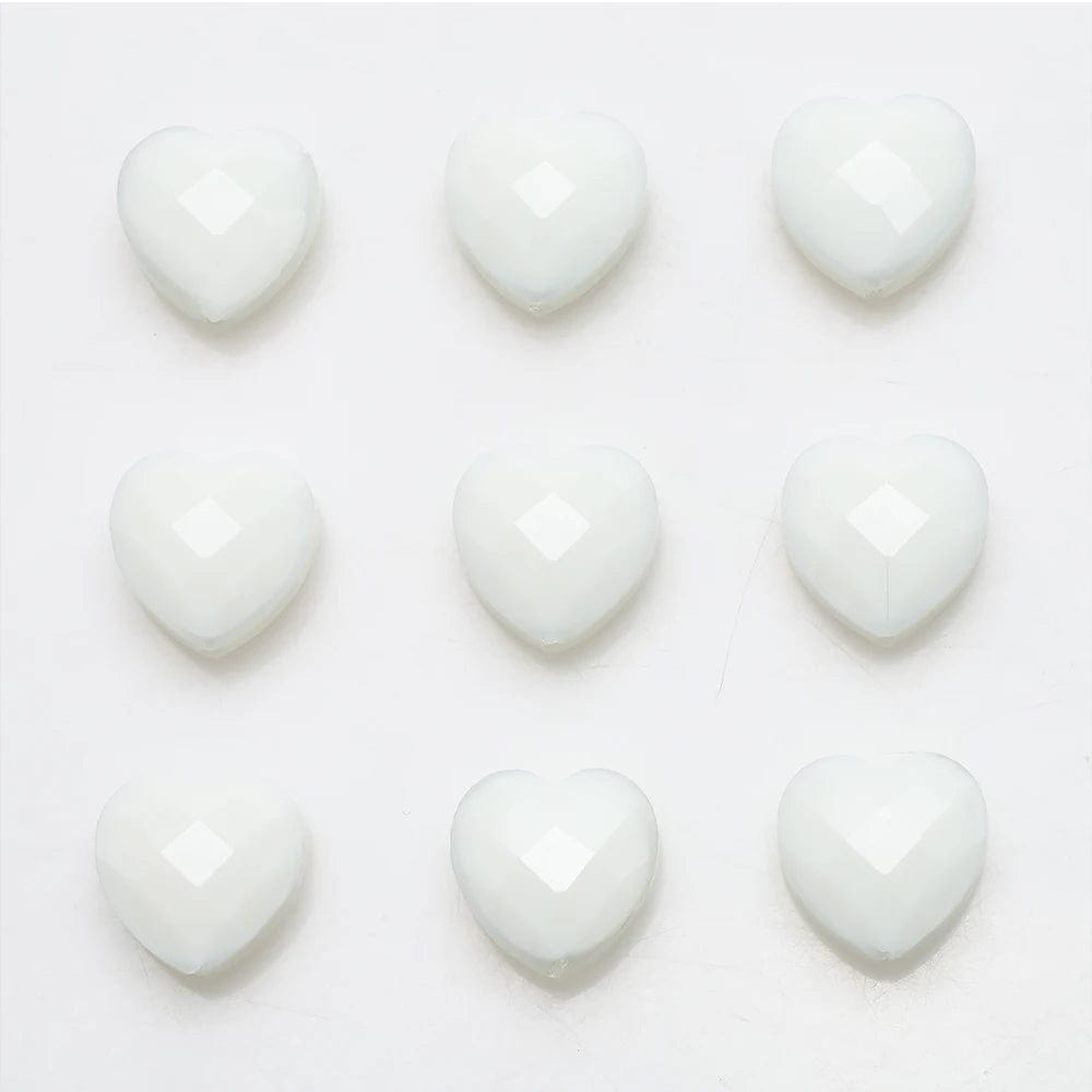Coeur cristal Autrichien 10 pcs Blanc coeur-passion