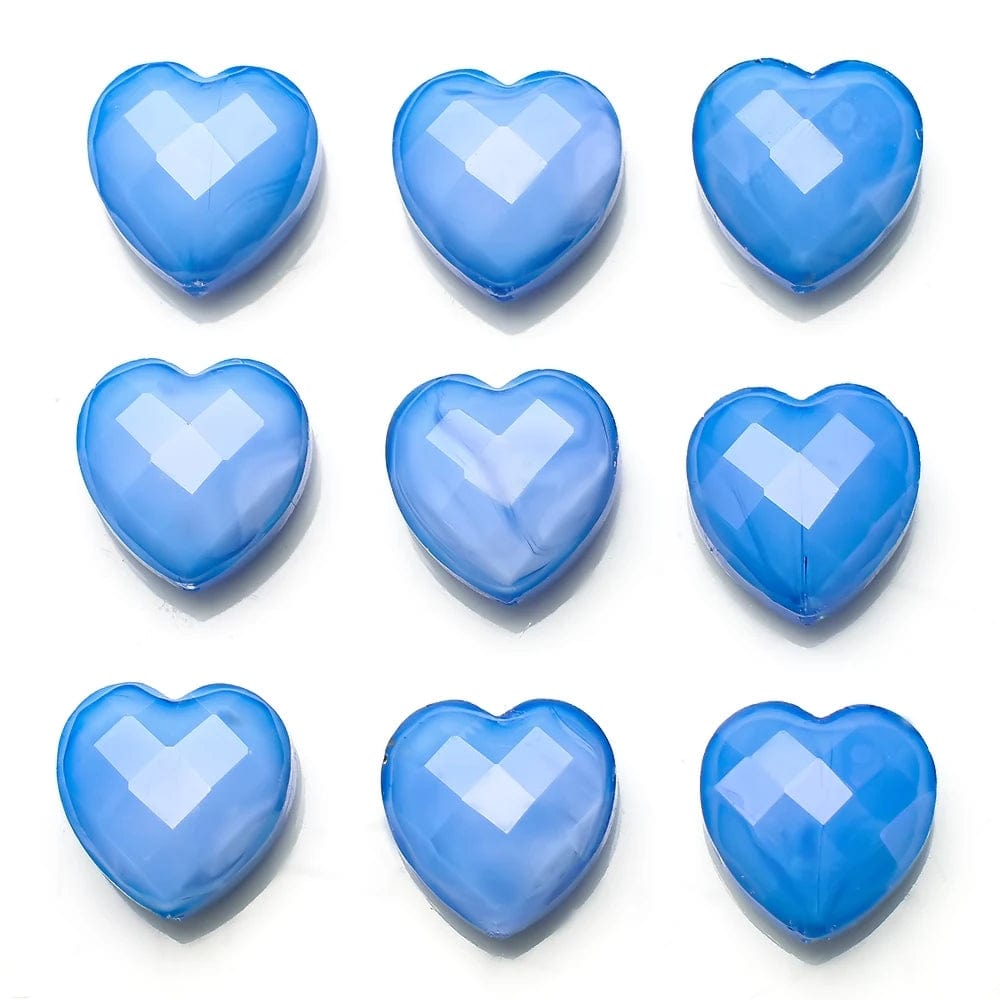 Coeur cristal Autrichien 10 pcs Bleu coeur-passion