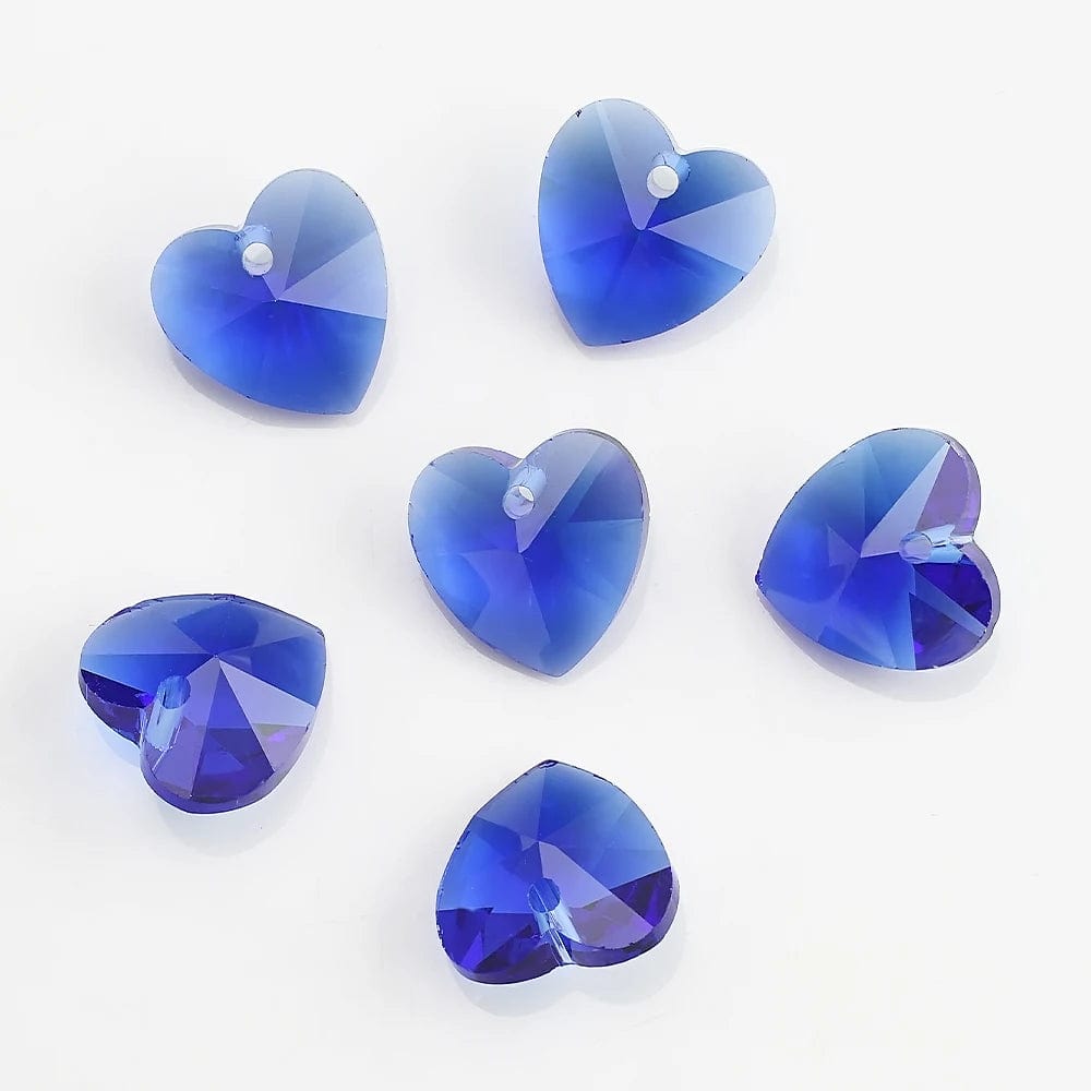 Coeur de cristal 10mm 14mm 18mm Bleu / 10 mm 30 pcs coeur-passion