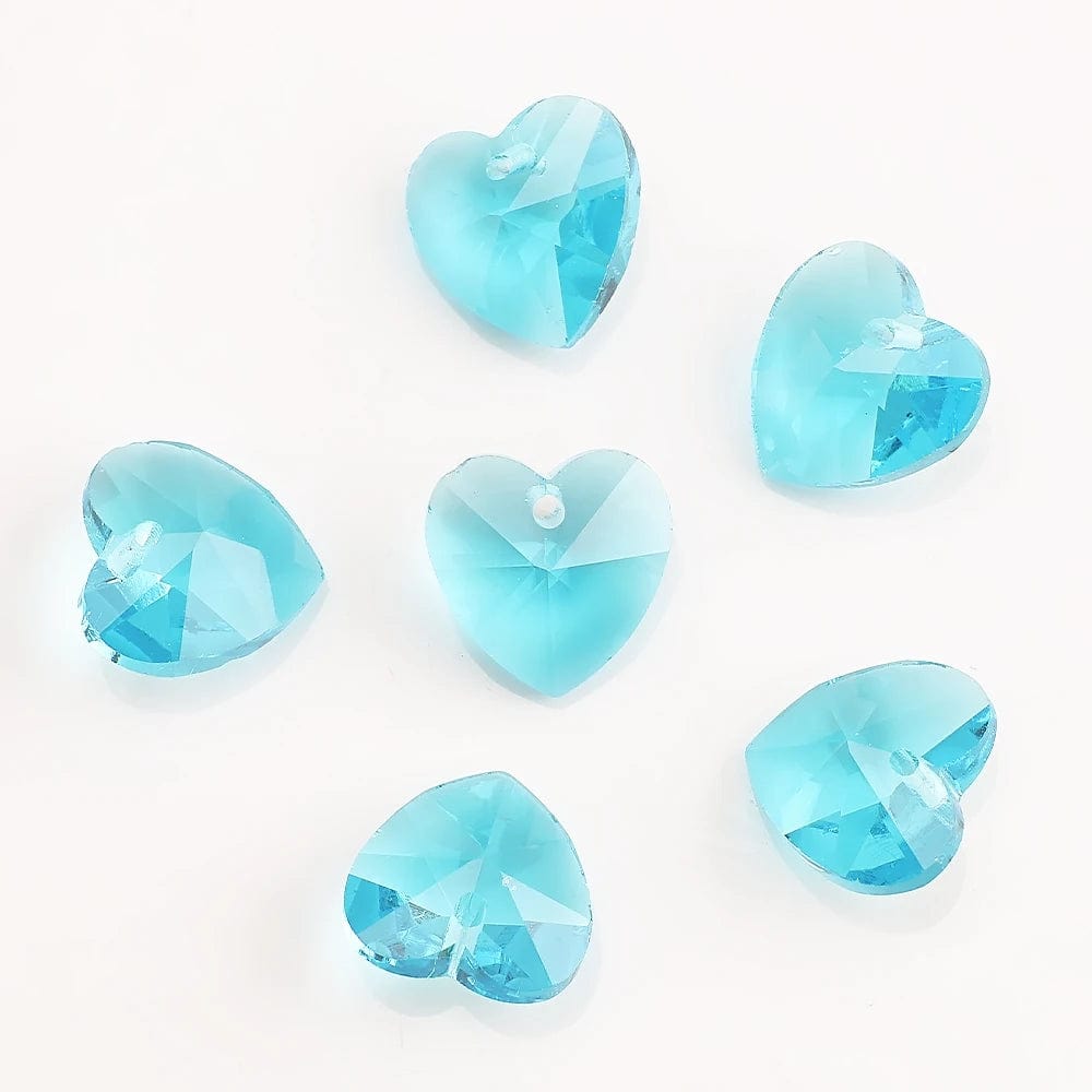 Coeur de cristal 10mm 14mm 18mm Bleu foncé / 10 mm 30 pcs coeur-passion