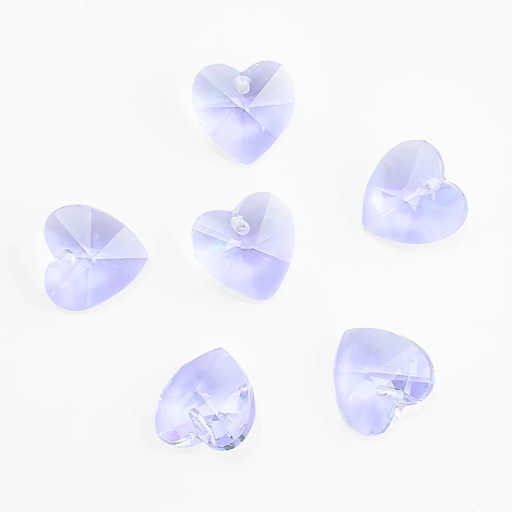 Coeur de cristal 10mm 14mm 18mm Crystal violet / 10 mm 30 pcs coeur-passion