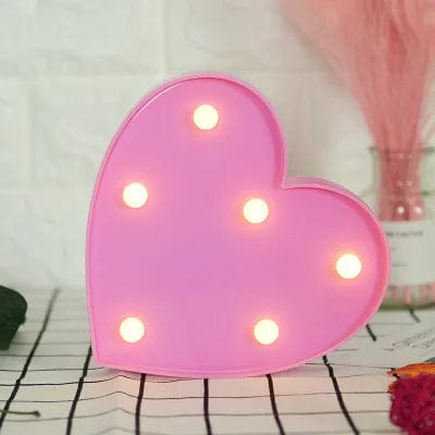 Lampe LED 3D forme de cœur coeur-passion