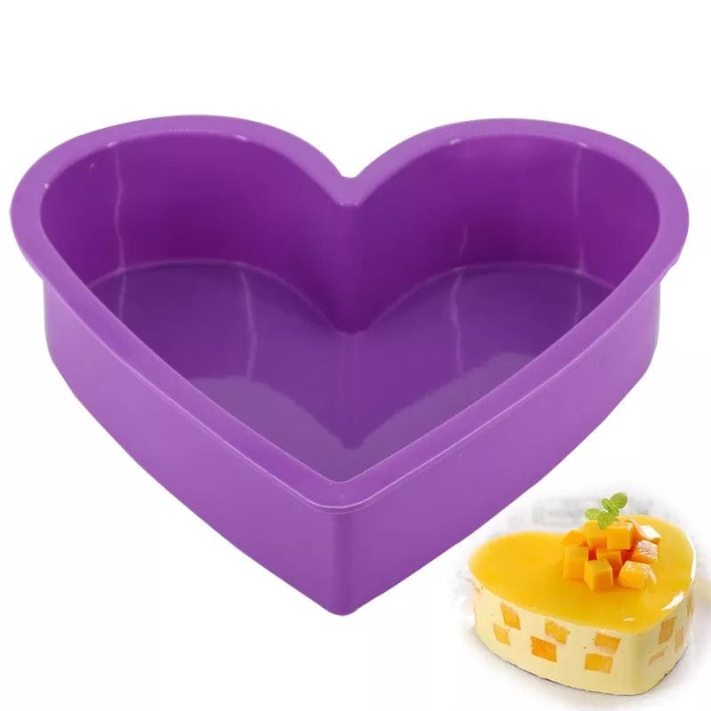 Moule cœur gâteau silicone SILIKOLOVE violet coeur-passion