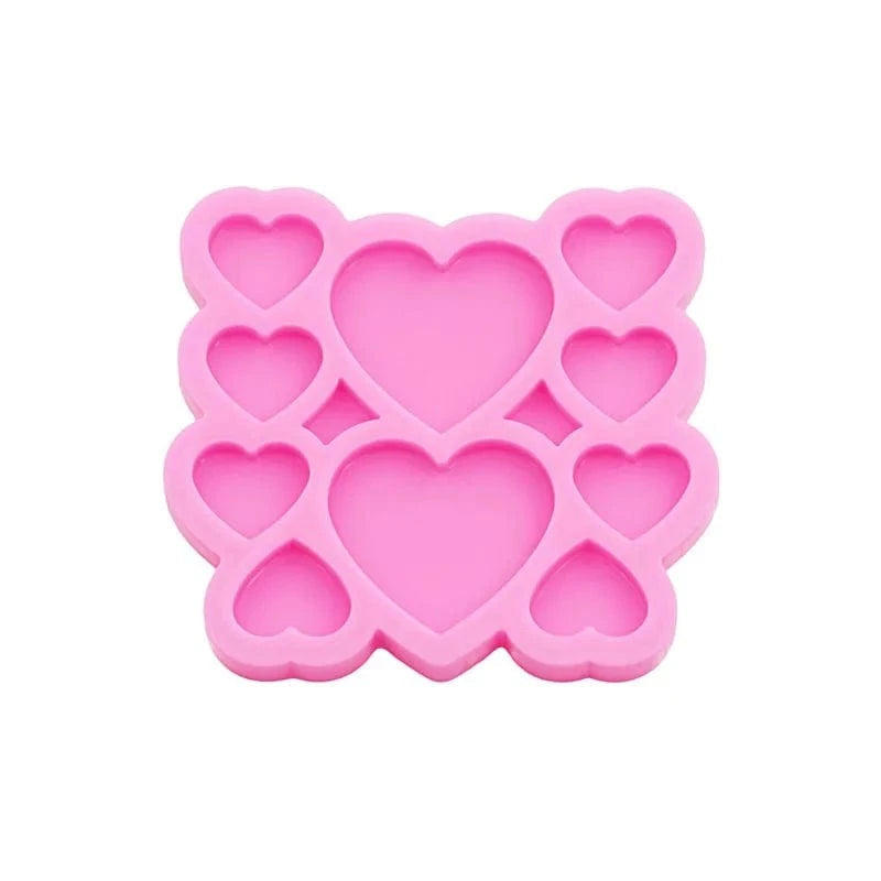 Moule coeur silicone rose 10 emplacements coeur-passion