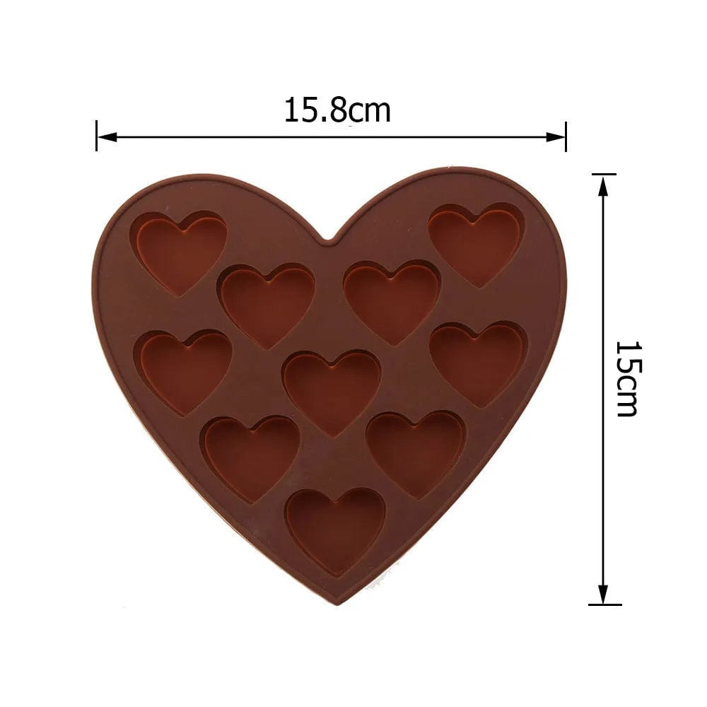 Moule gâteaux cœur silicone 10 emplacements coeur-passion