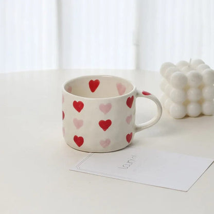 Mug motif cœur rouge et rose 300ml 201-300 ml coeur-passion