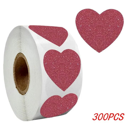 Stickers "Coeur De Paillettes" Rouge-300pcs coeur-passion