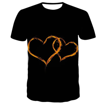 T-shirt "Amour Brûlant" coeur-passion