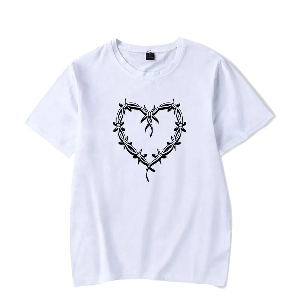 T-Shirt "Coeur Barbelé" Blanc / XXS coeur-passion