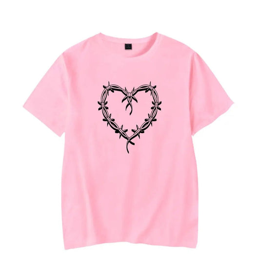 T-Shirt "Coeur Barbelé" Rose / XXS coeur-passion