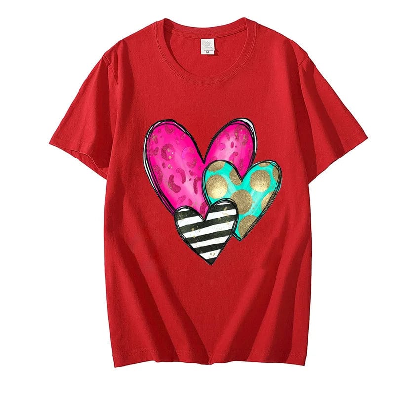 T-shirt "Coeur StreetWear" femme Rouge / 6XL coeur-passion