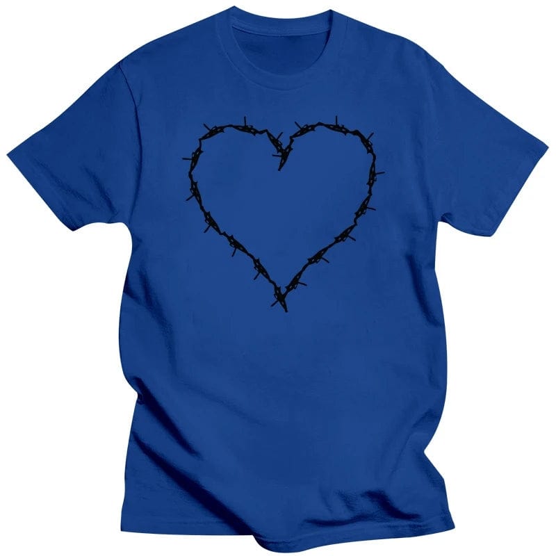 T-shirt "Coeur Tranchant" Bleu 2 / S coeur-passion