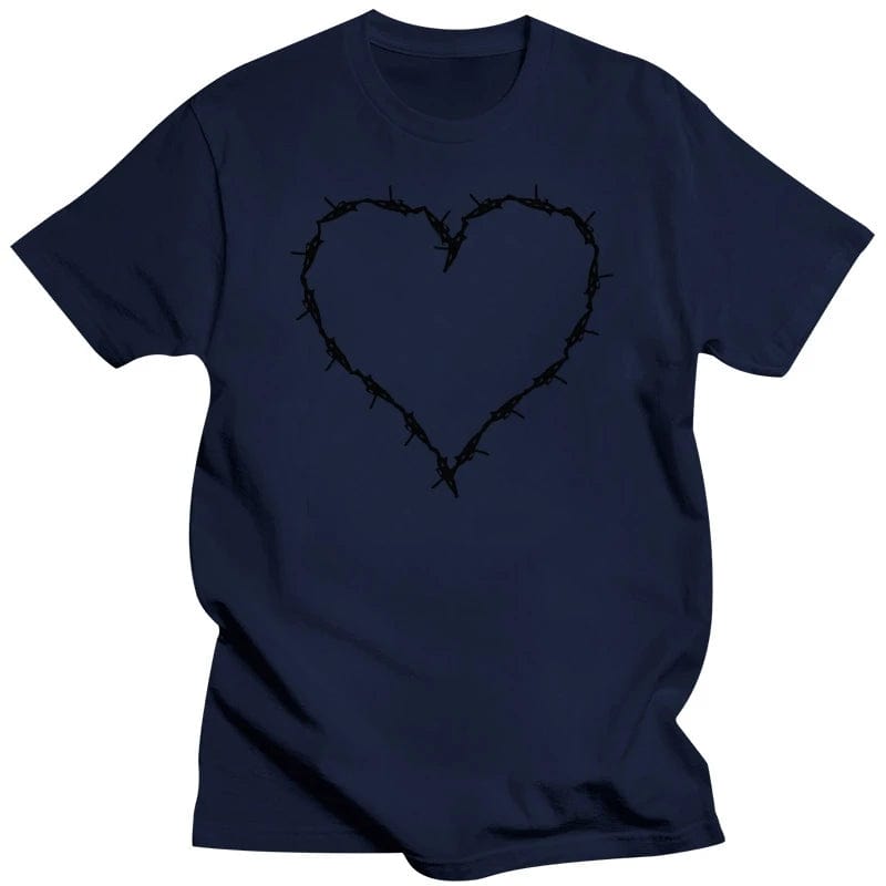T-shirt "Coeur Tranchant" Bleu / S coeur-passion