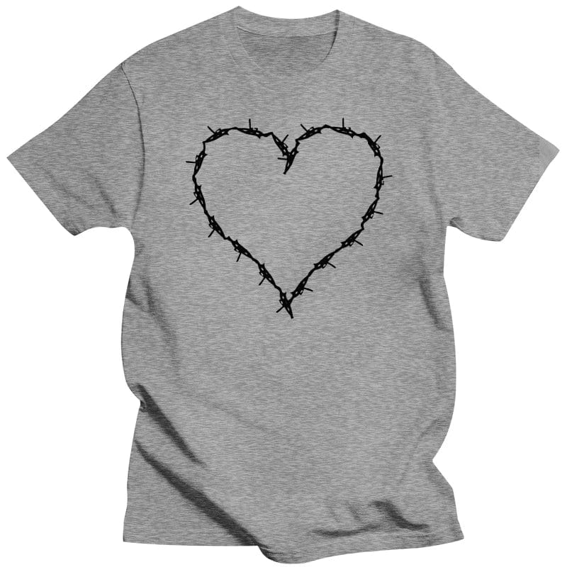 T-shirt "Coeur Tranchant" Gris / S coeur-passion