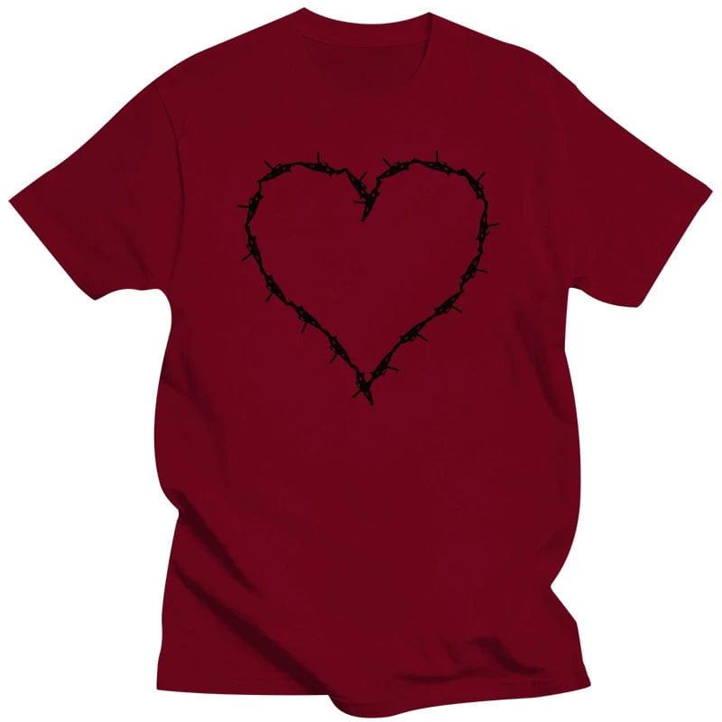 T-shirt "Coeur Tranchant" Rouge / S coeur-passion