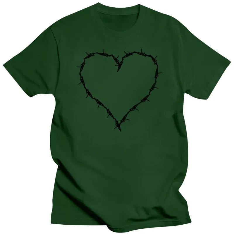T-shirt "Coeur Tranchant" Vert / S coeur-passion