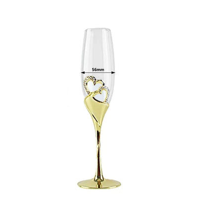 Verre champagne "Coeur Mousseux" 2 pcs 2 pcs / 101-200 ml coeur-passion