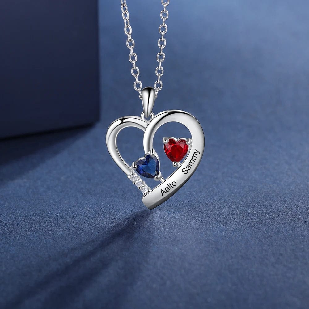 Collier "Coeur Duo" personnalisable coeur-passion